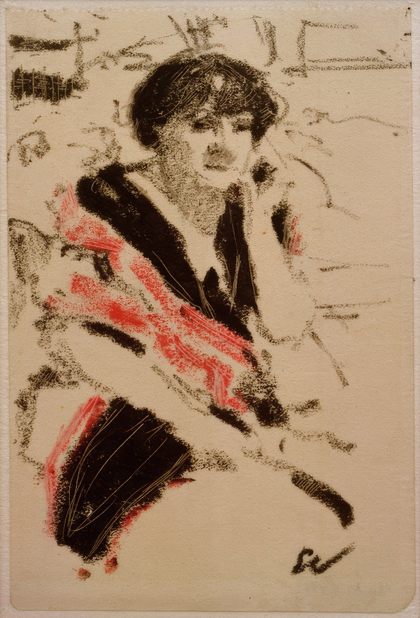 Oturan bir kadının yarım figürü by Edouard Vuillard