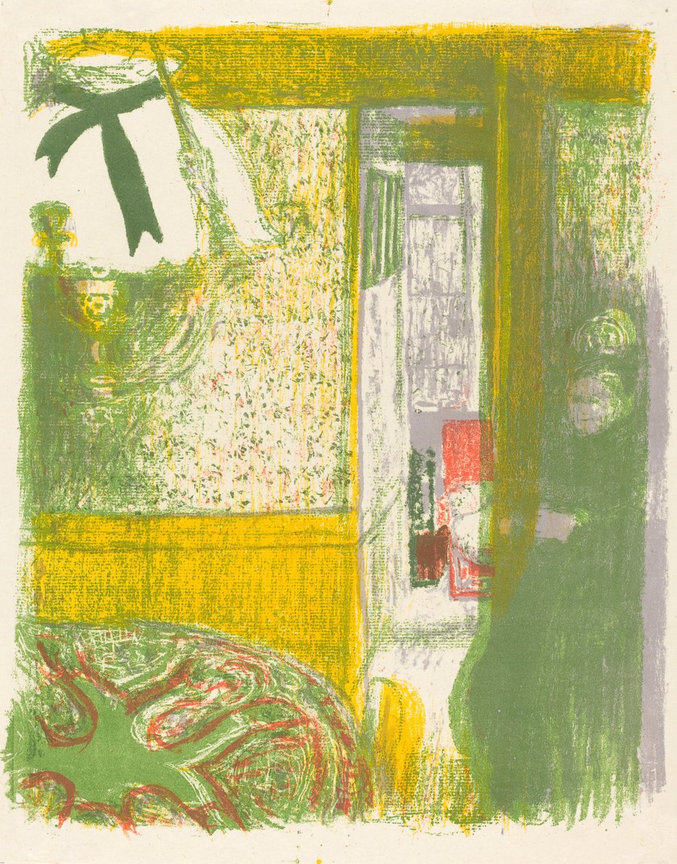 Asılı Lamba Interieur a la süspansiyonlu iç mekan, 1899. by Edouard Vuillard