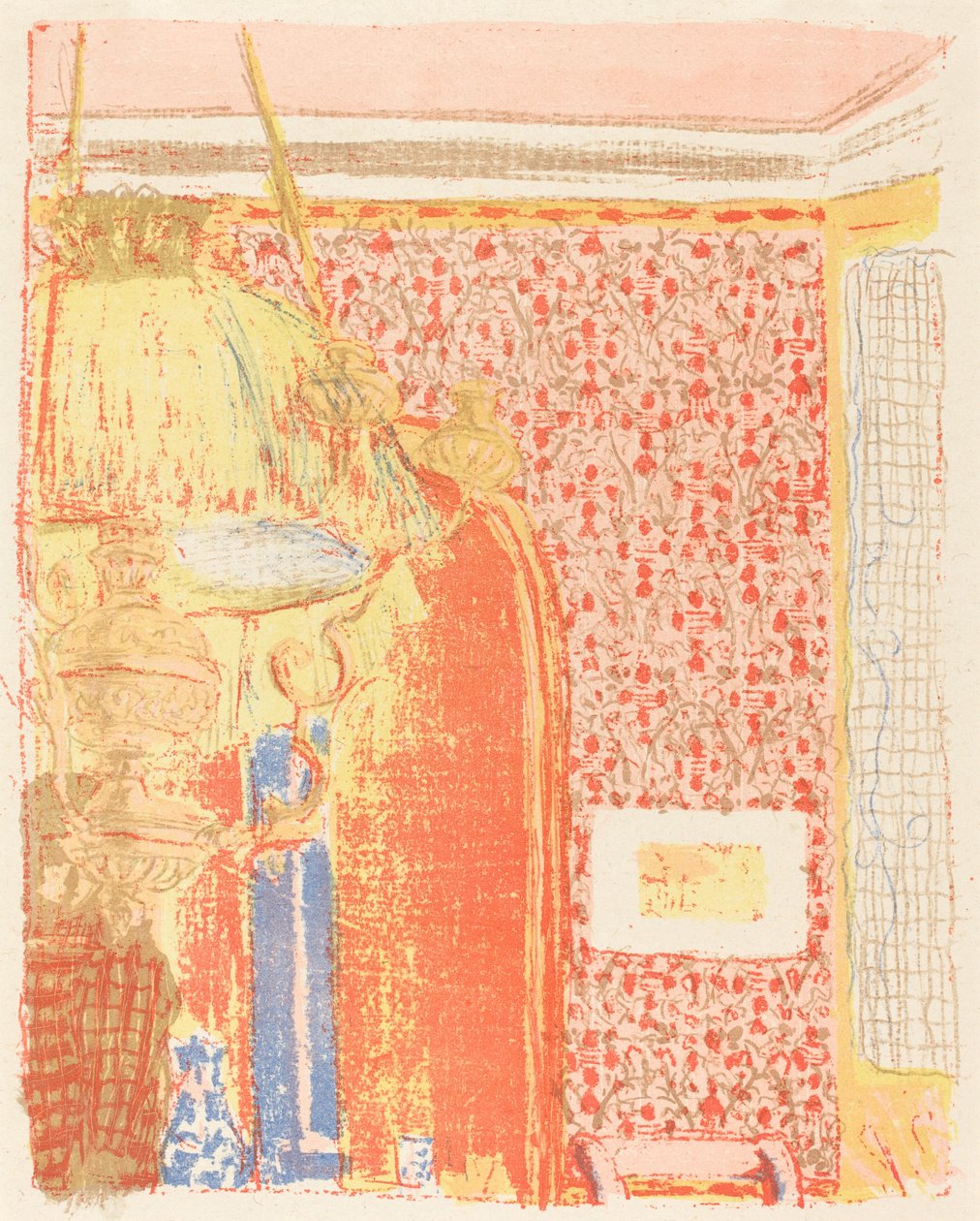 Pembe Duvar Kağıdı III ile İç Mekan (Interieur aux tentures roses III) by Edouard Vuillard