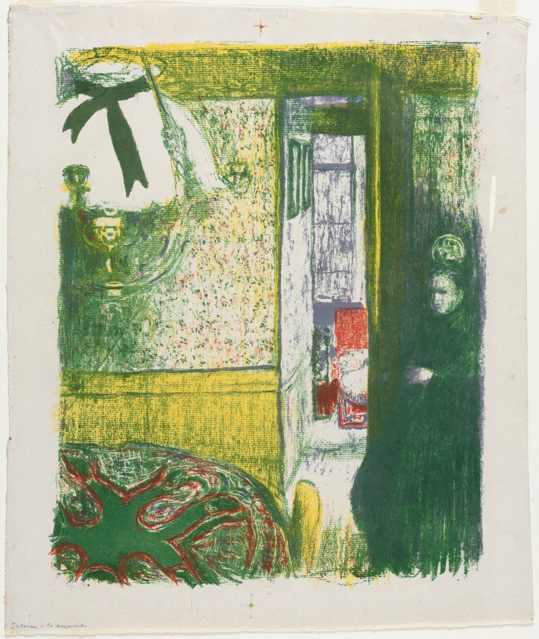 Asma Lambalı İç Mekan by Edouard Vuillard