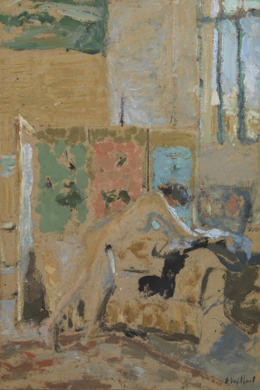 Ekranlı İç Mekan, 1909-10 by Edouard Vuillard