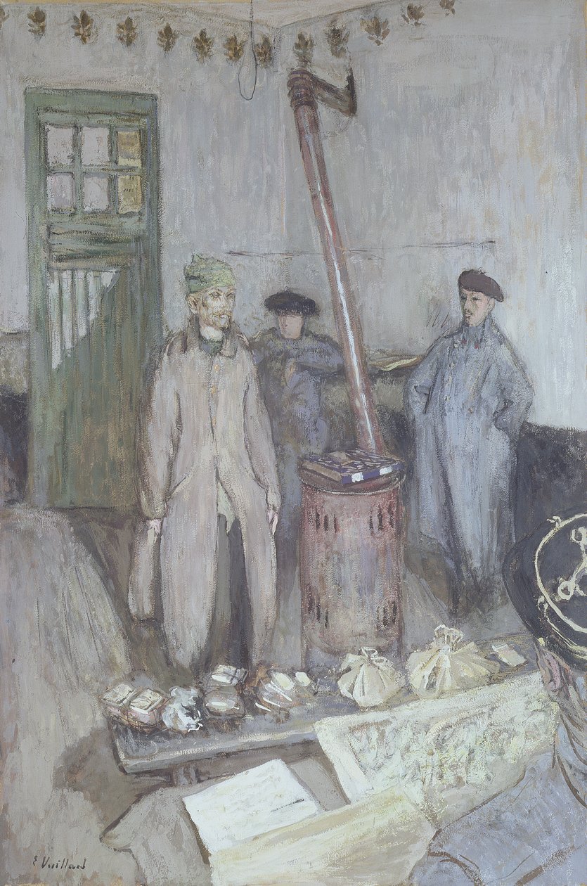 Bir Alman mahkumun bir Fransız subayı tarafından sorgulanması, 1917 by Edouard Vuillard