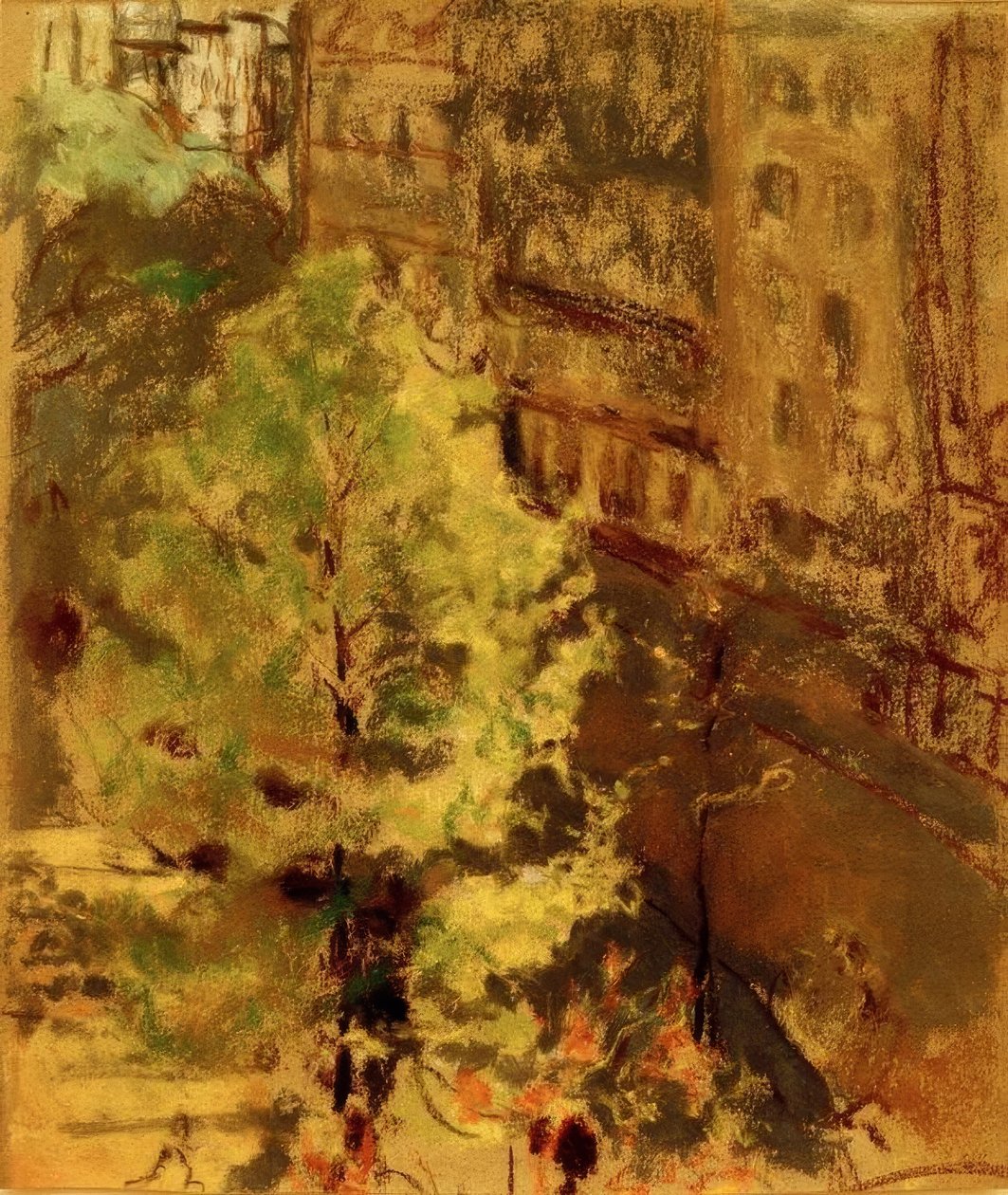 Berlioz meydanı, sabah güneşinin etkisi by Edouard Vuillard