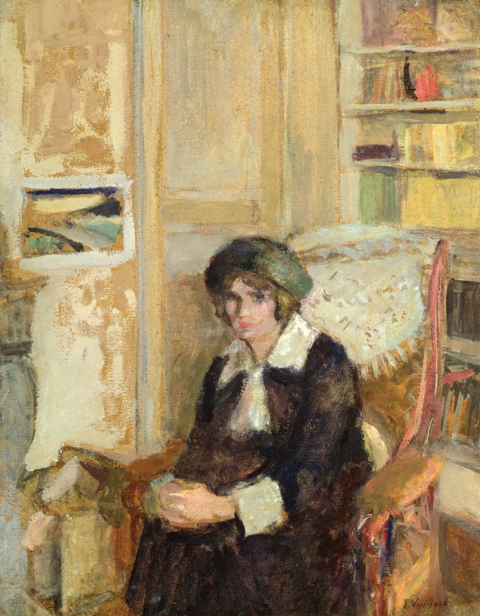 Lucie Belin Sanatçının Evinde by Edouard Vuillard