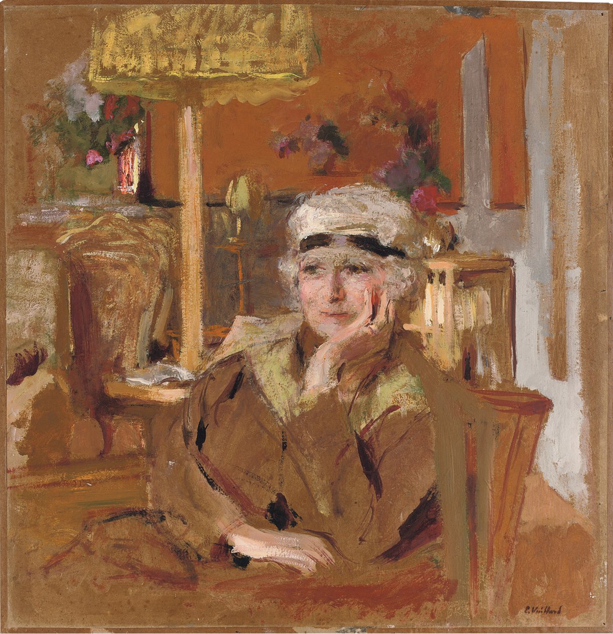 Lucy Hessel Siyah Kadife Kurdeleli, c.1921-25 by Edouard Vuillard
