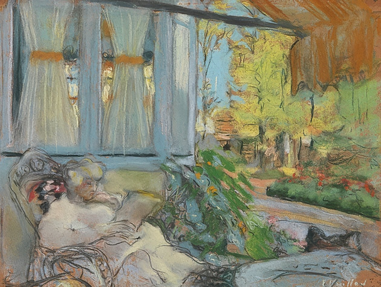 Madame Hessel auf der Terrasse lesend (Clos Cézanne