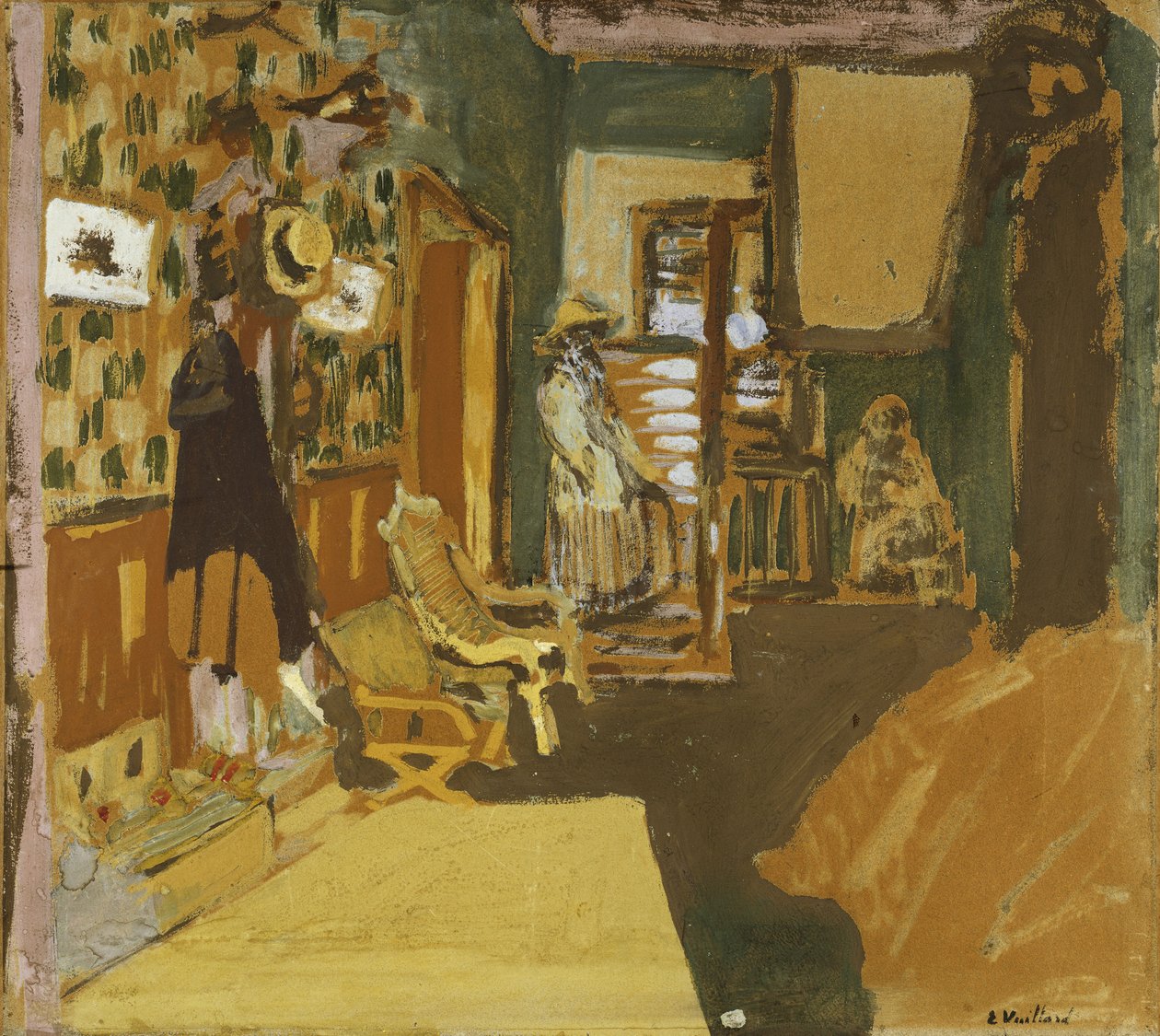 Koridorda Madam Hessel, 1909 dolayları by Edouard Vuillard