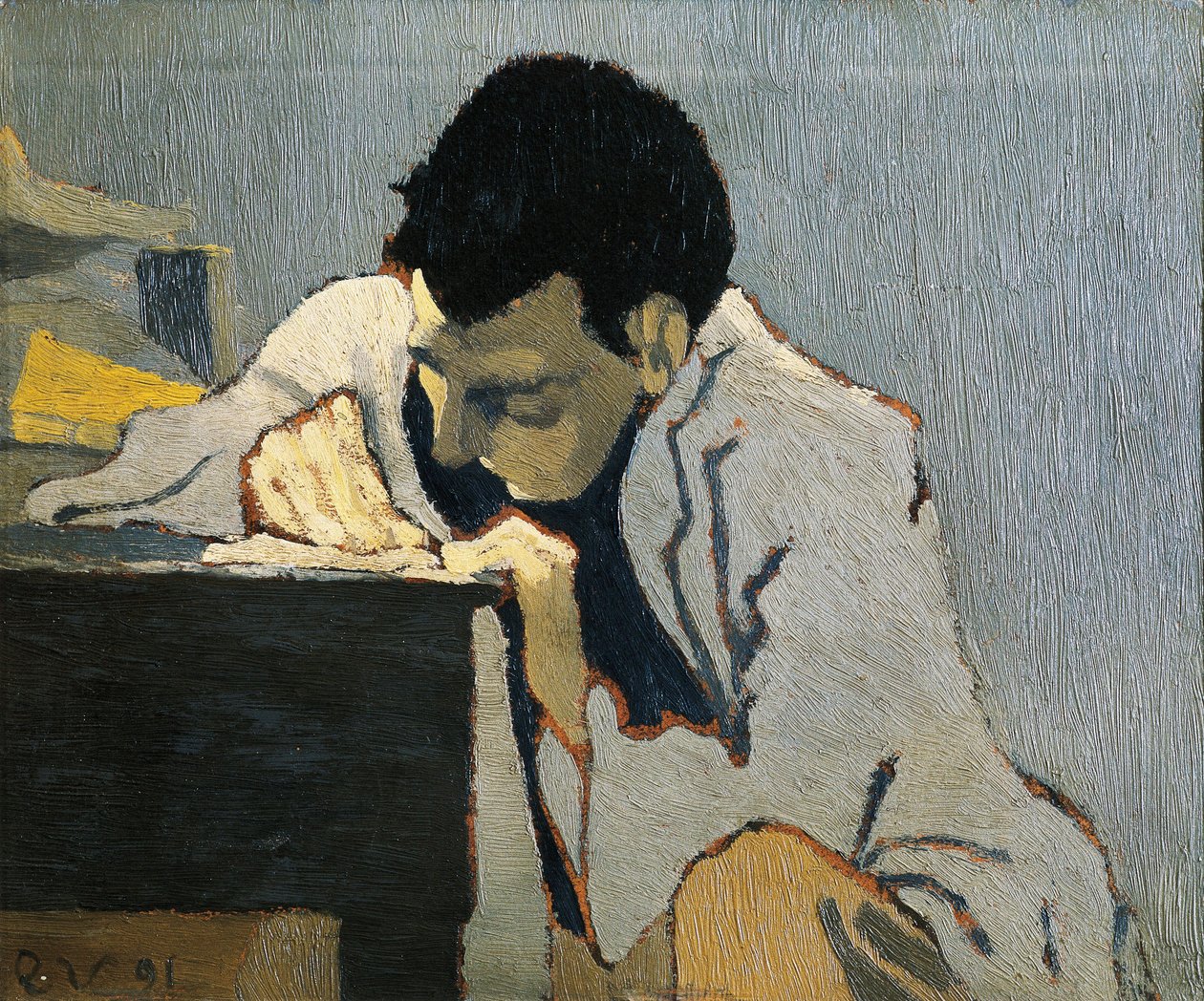 Aurelien Lugne-Poe'nun portresi. Edouard VUILLARD'ın (1868-1940) tablosu by Edouard Vuillard