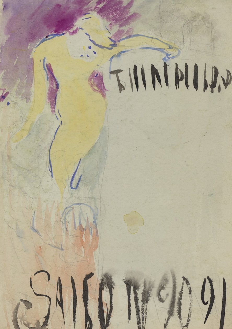 Théâtre Libre için Program Tasarımı [verso] by Edouard Vuillard