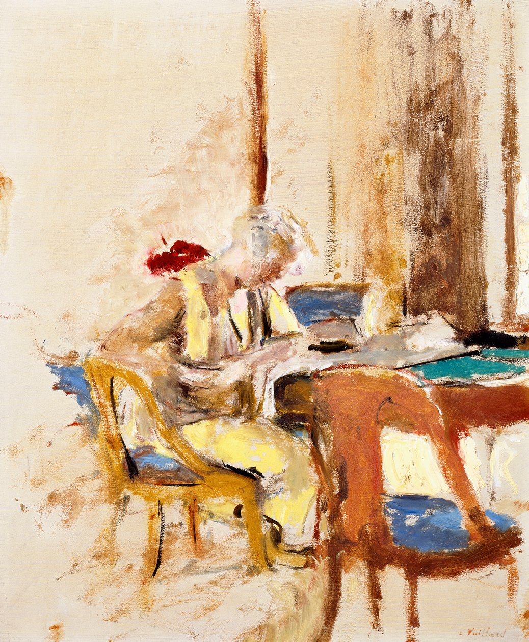 Küçük Salonda Okumak by Edouard Vuillard