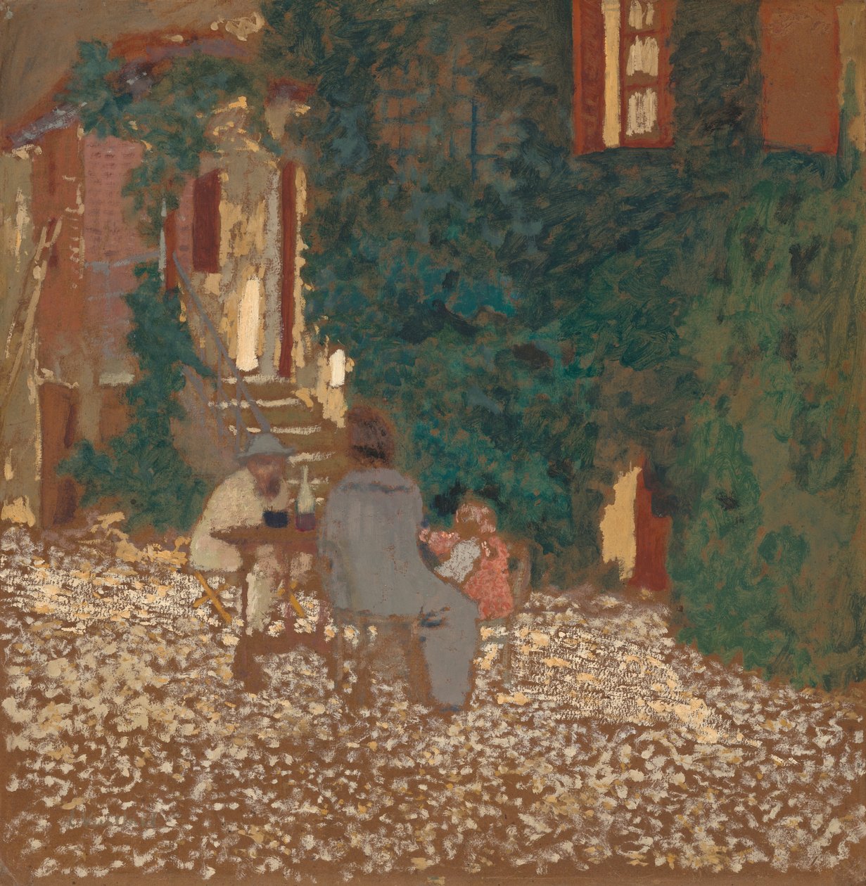 Bir Bahçede Yemek, 1898. by Edouard Vuillard