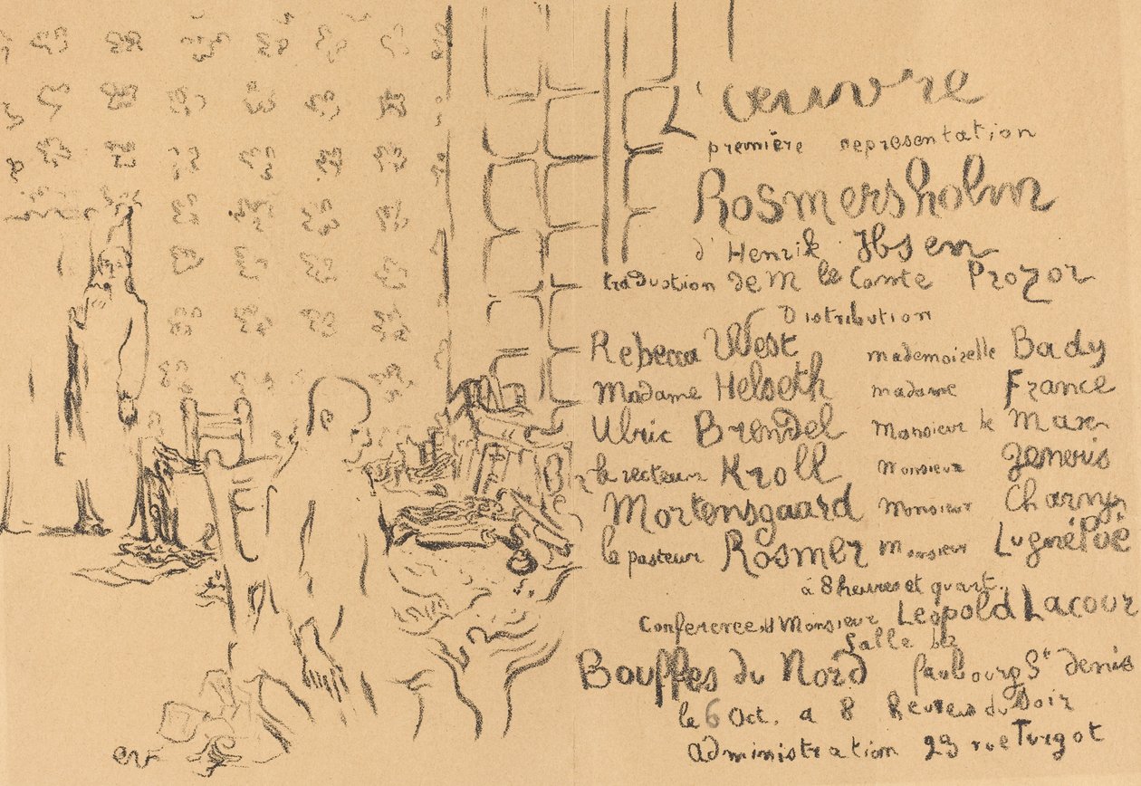Rosmersholm, 1893. by Edouard Vuillard