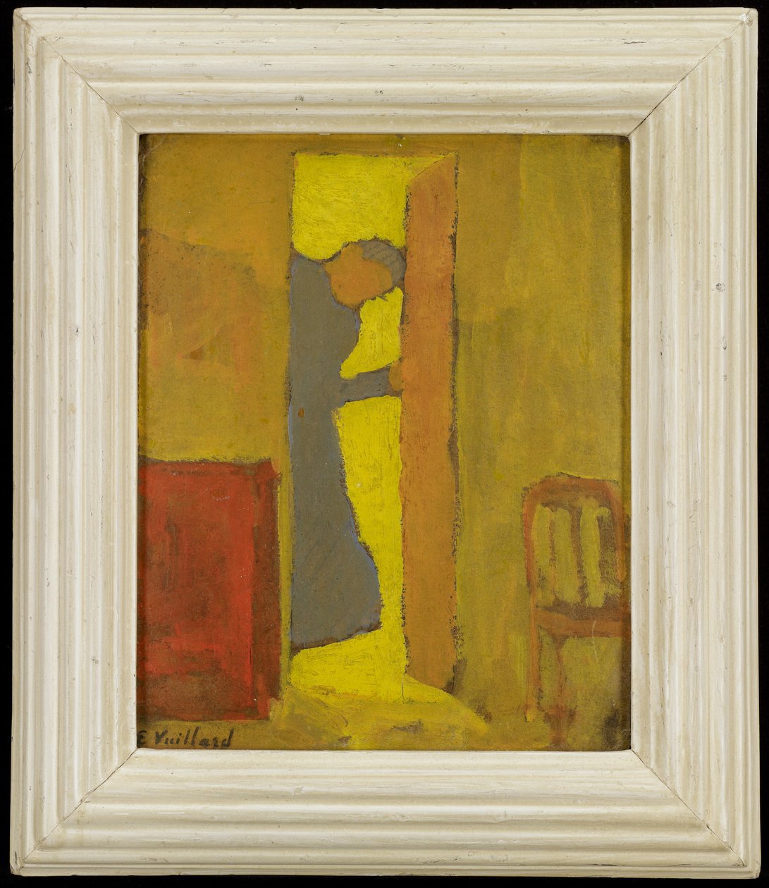 Sanatçının Kapıyı Açan Annesi, 1891-2 dolayları (karton üzerine yağlı boya) by Edouard Vuillard