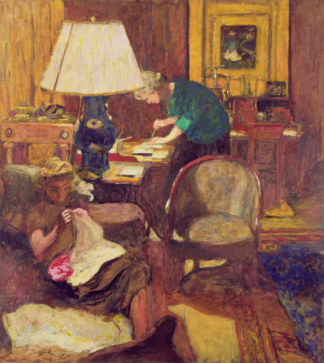 Book Maker (gemideki yağ) by Edouard Vuillard