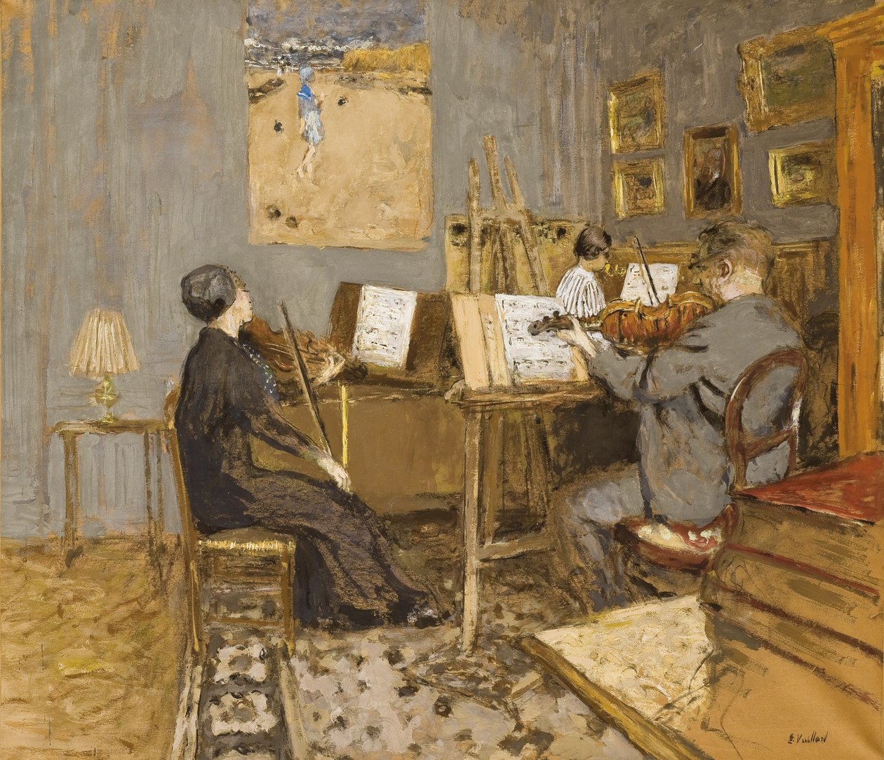 Sabah Konseri, Place Ventimiglia; Sabah konseri, yer Ventimiglia, 1937-1938 by Edouard Vuillard
