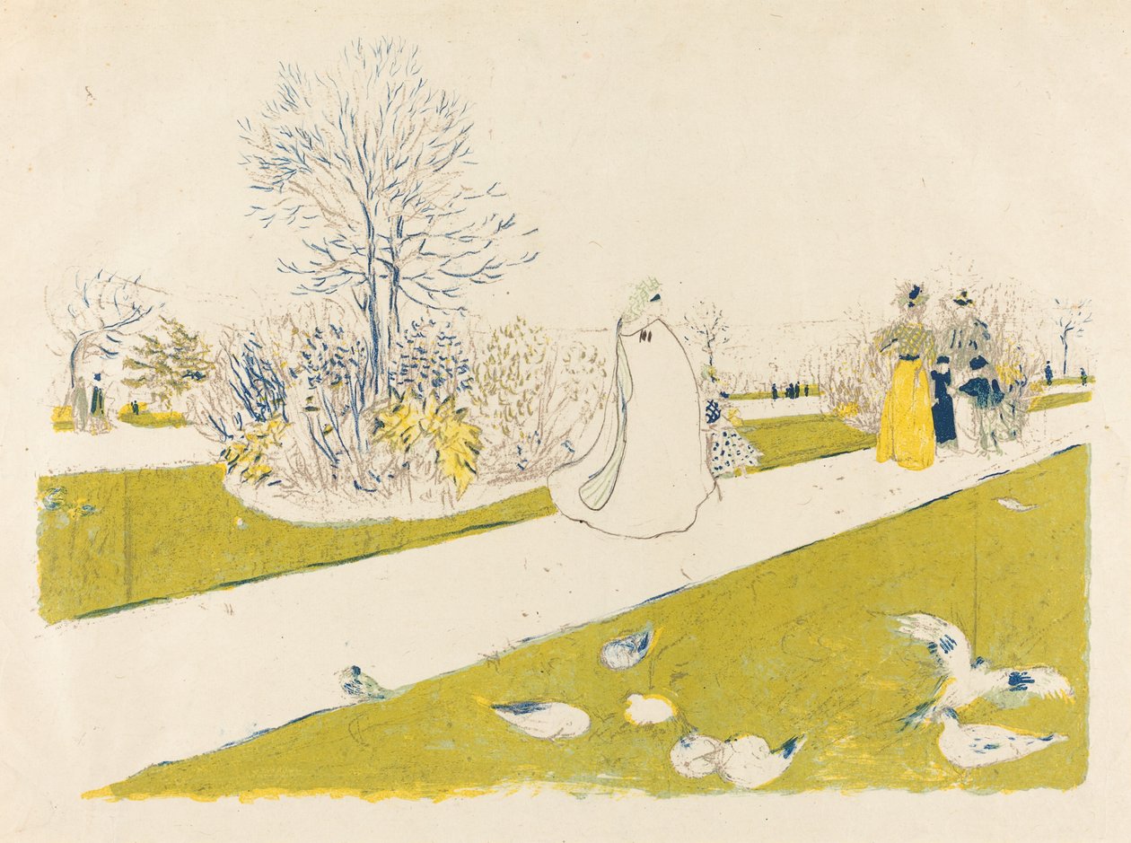 Tuileries Bahçesi (Le jardin des Tuileries) by Edouard Vuillard