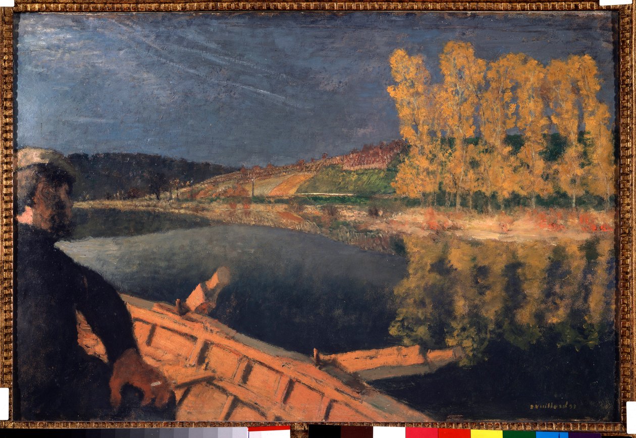 Kaçakçı. Yonne Nehri üzerinde Cipa (Xavier Cyprien) Godebski (1874-1937) by Edouard Vuillard