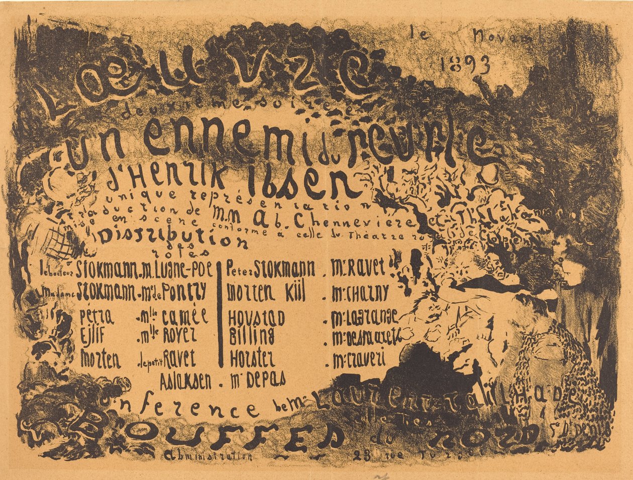 Halk Düşmanı, 1893. by Edouard Vuillard