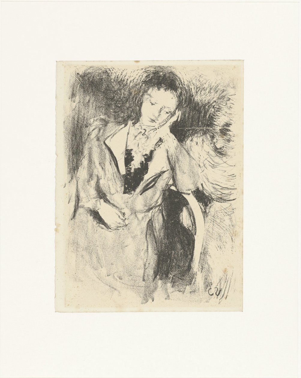 Bir sandalyede oturan kadın Jeune femme accoudée by Edouard Vuillard
