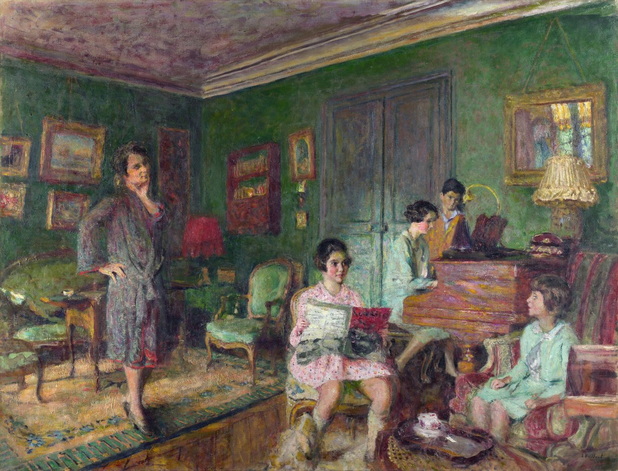 Vuillard, edouard (1868-1940) Madam Andre Wormser ve Çocukları Tuval üzerine yağlı boya 1927 National Gallery, Londra 89,2x116,5 by Edouard Vuillard