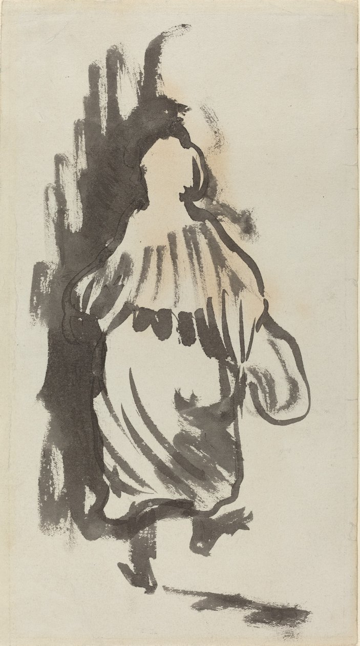 Arkadan Görülen Yürüyen Figür, c. 1894. by Edouard Vuillard
