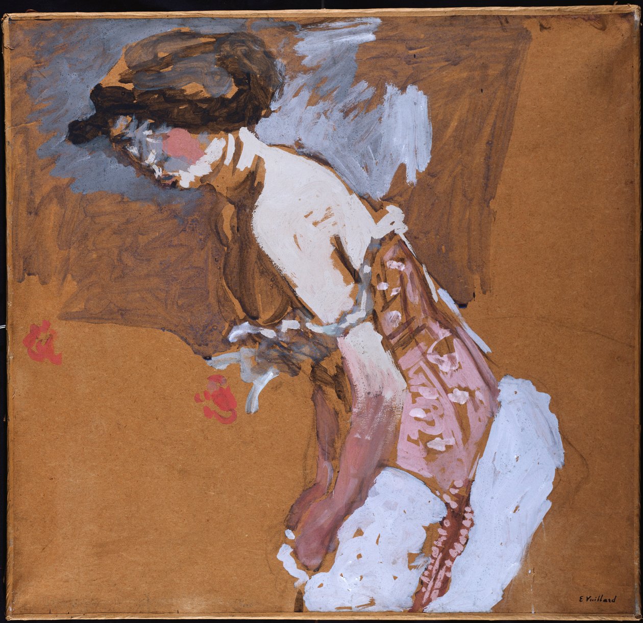 Kırmızı Korseli Kadın by Edouard Vuillard