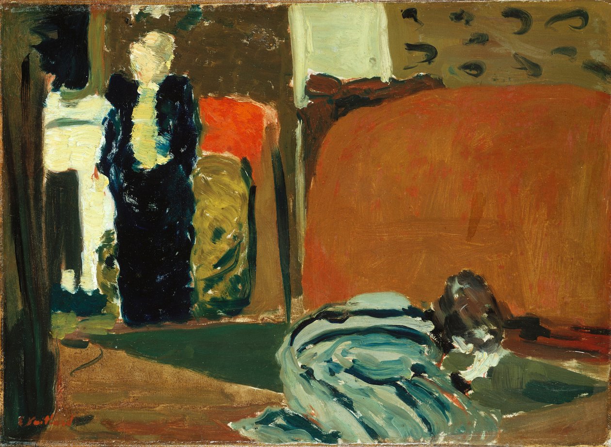 Yatağın altına bakan kadın, 1895 dolayları by Edouard Vuillard