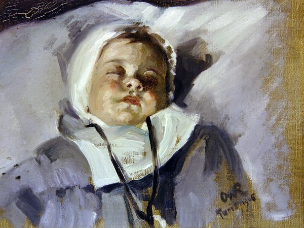 Uyuyan çocuk by Henry Charles Fehr