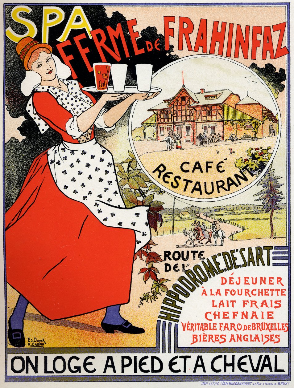 Cafe Frahinfaz çiftliği reklamı, c. 1890 (afiş) by Edouard and Crespin Adolphe (1859 1944) Duyck