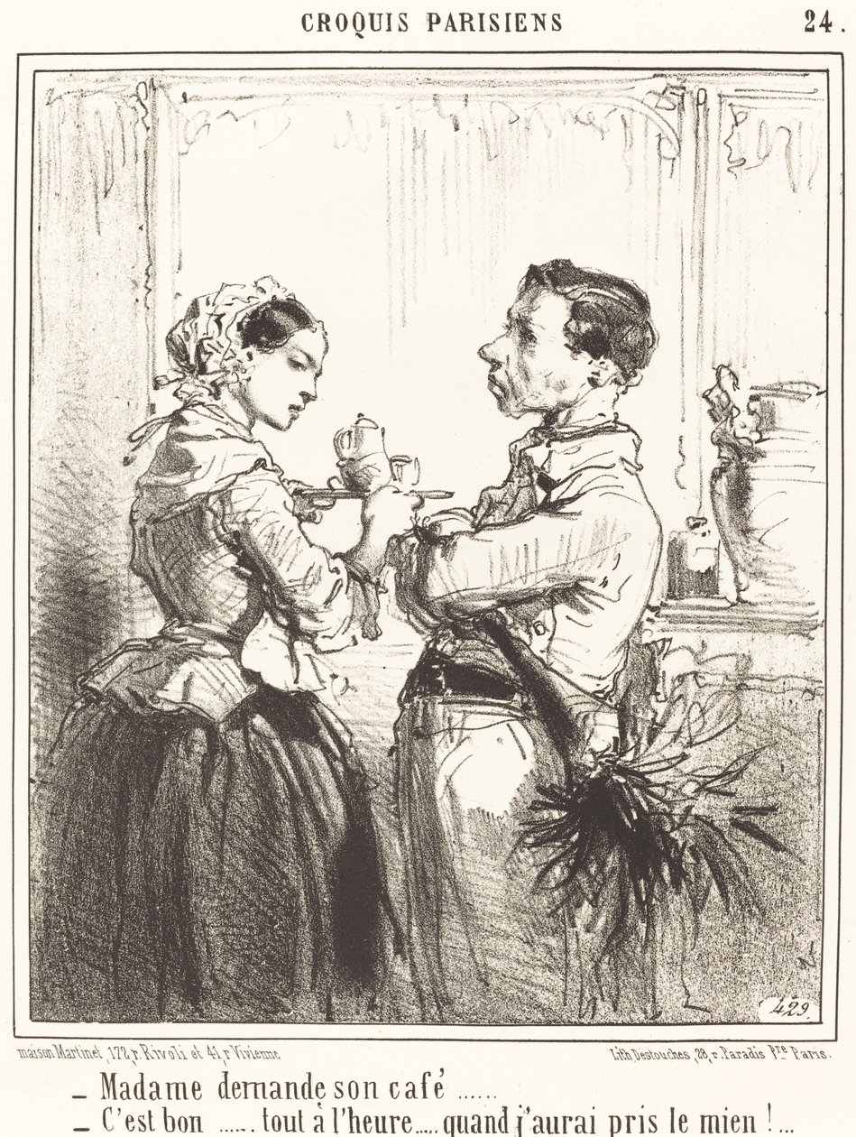 Madam kahvesini ister by Edouard de Beaumont