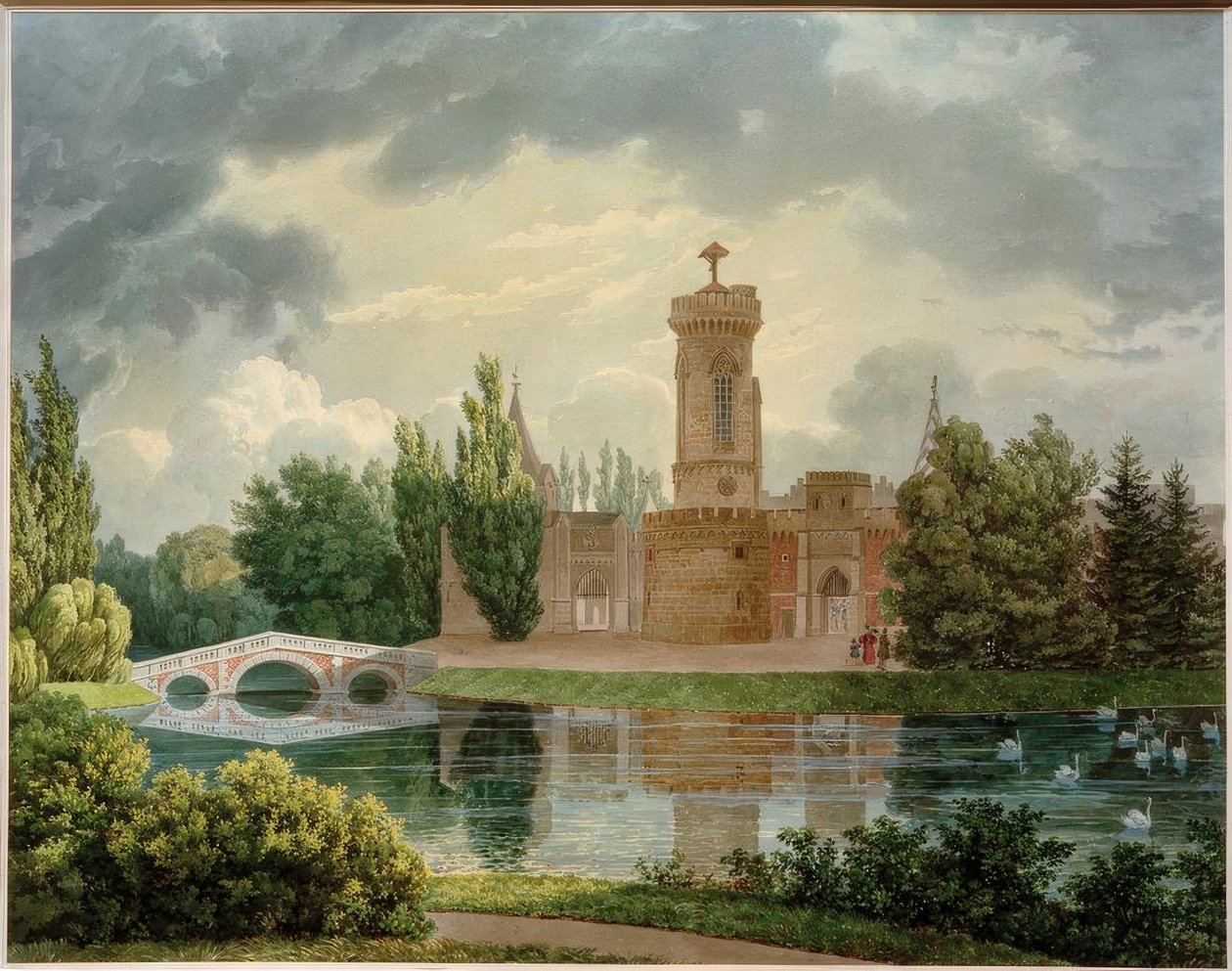 Franzensburg (İmparator Franz I altında 1801-1836 inşa edilmiştir; Arch.: Johann Ferdinand Hetzendorf von Hohenberg). by Eduard Gurk