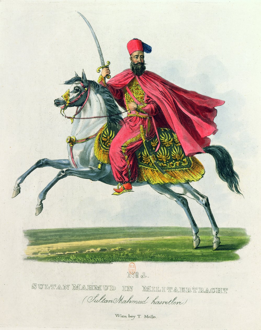 Sultan Mahmud II (1785-1839) 1829  by Eduard Gurk