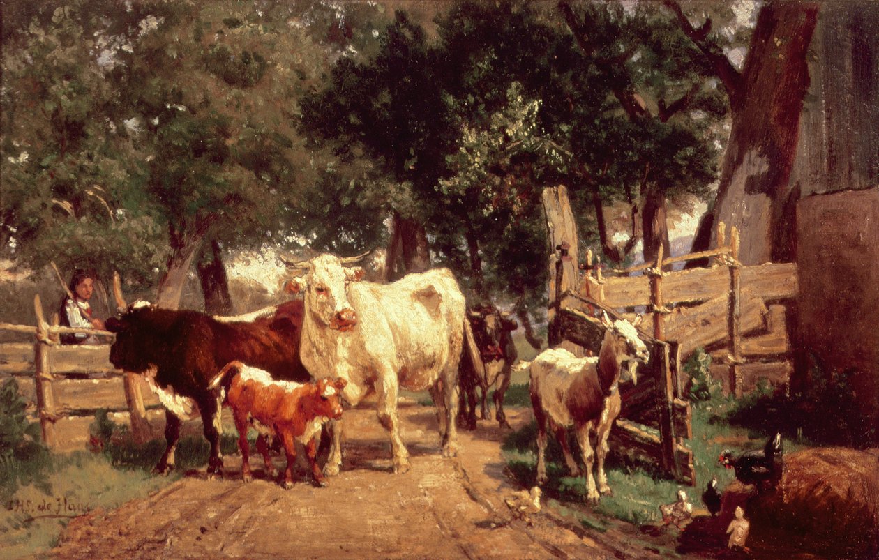Bir Çiftlik Sahnesi by Eduard Weichberger