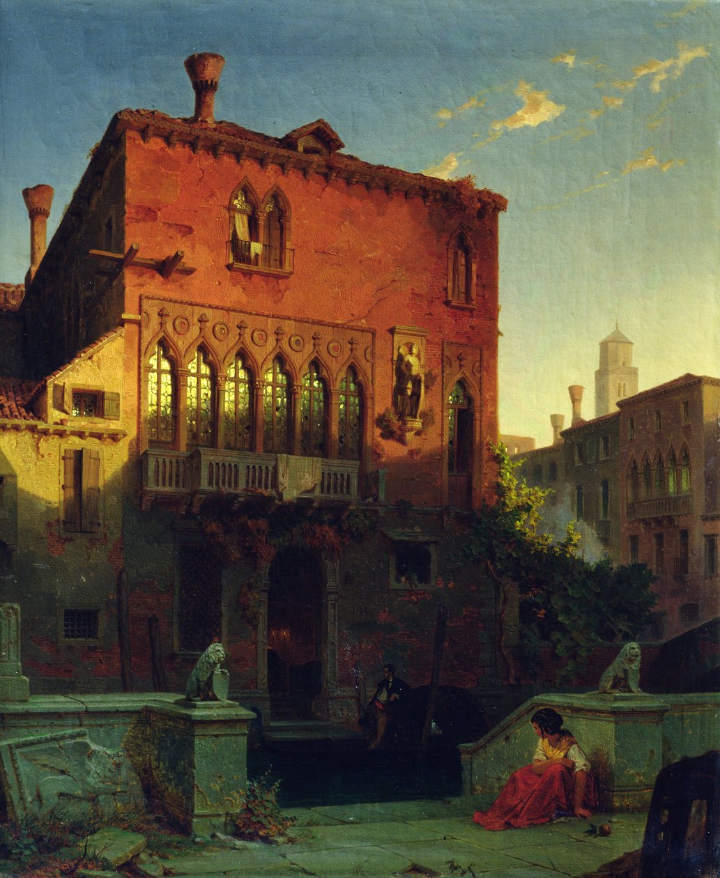 Othello Evi, Moore, Venedik, 1856 by Eduard Gerhardt