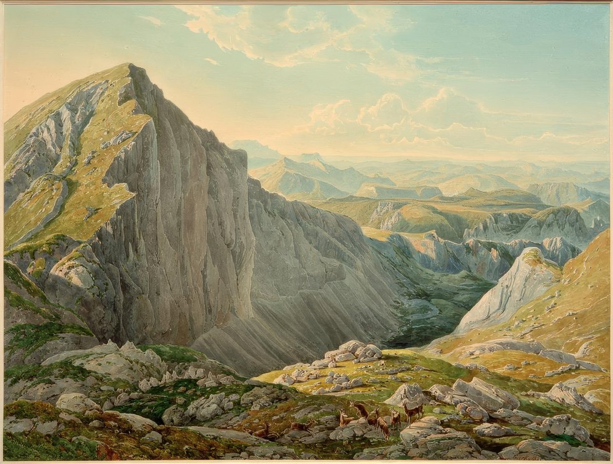 Mariazell manzaralı Große Höllstein by Eduard Gurk