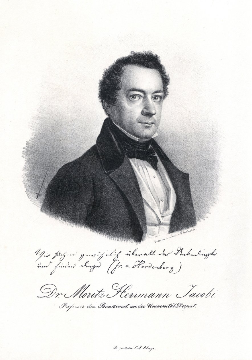 Moritz Hermann von Jacobi'nin Portresi 1801-1874, 1837. by Eduard Hau