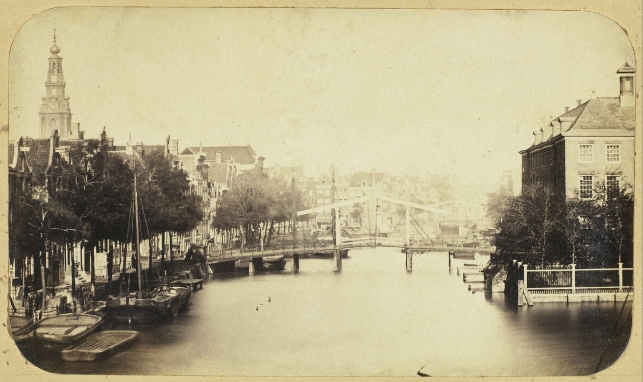Amsterdam'daki Zwanenburgwal manzarası by Eduard Isaac Asser