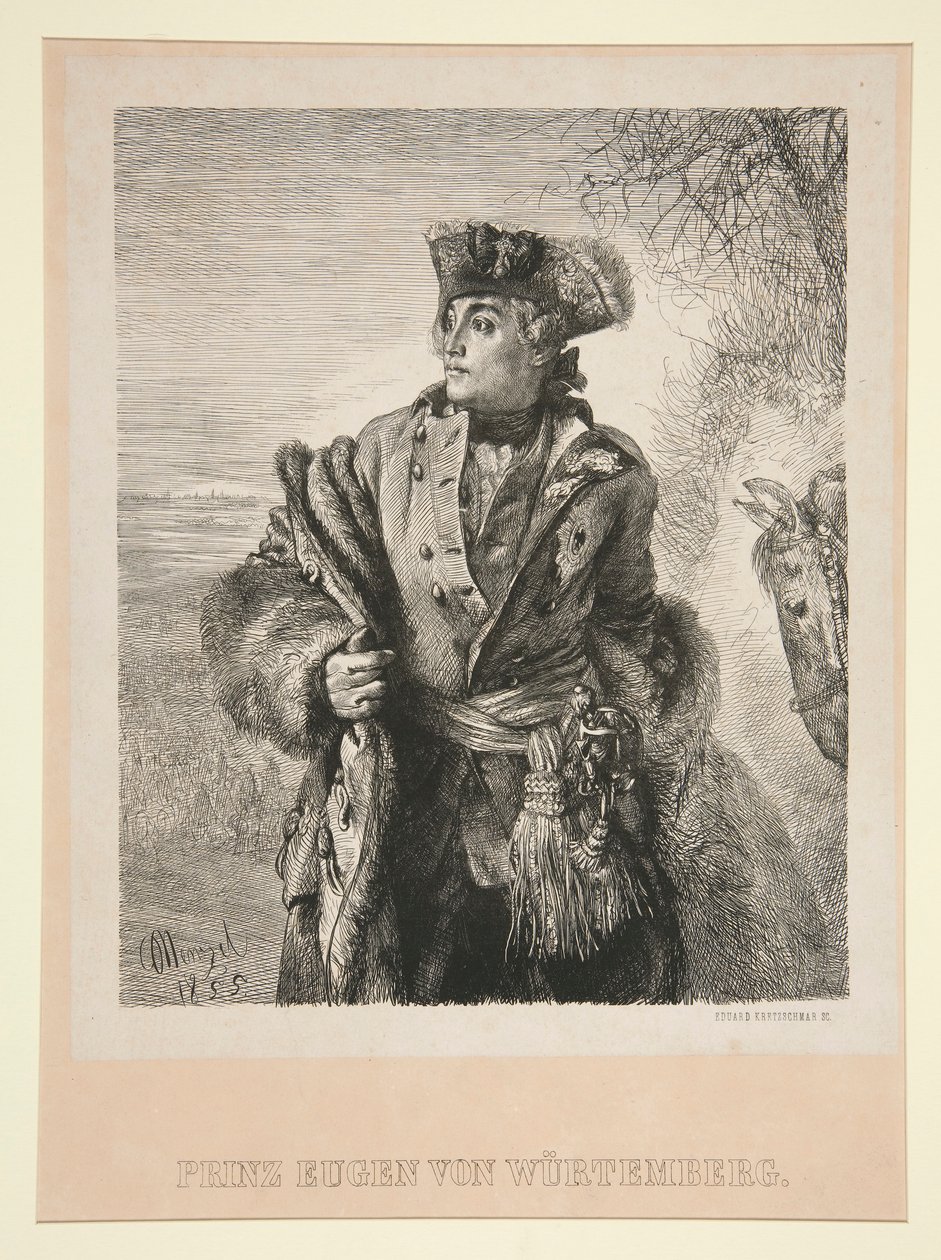 Würtemberg Prensi Eugene portresi by Eduard Kretzschmar