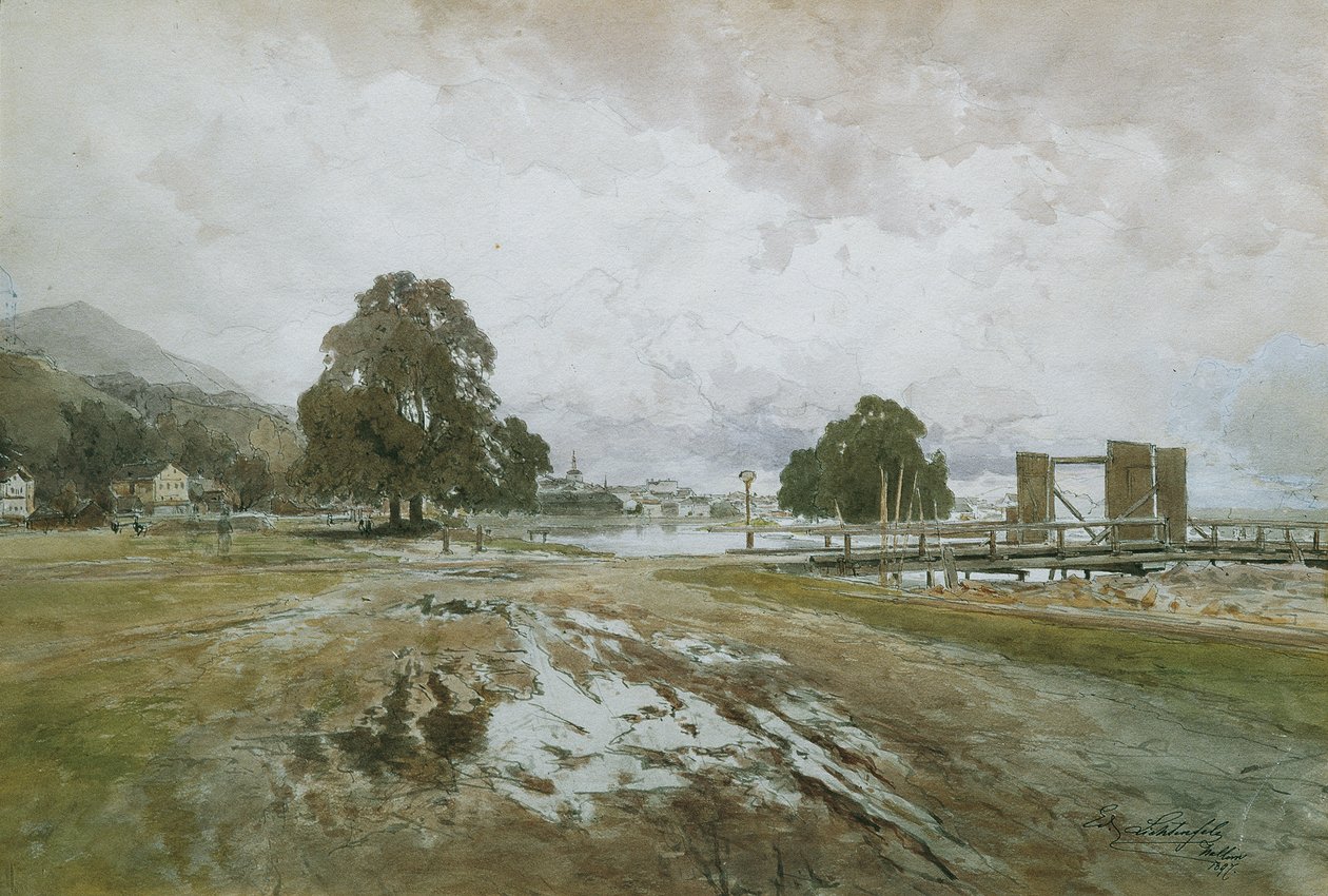 Ahşap tırmıkta by Eduard Peithner von Lichtenfels