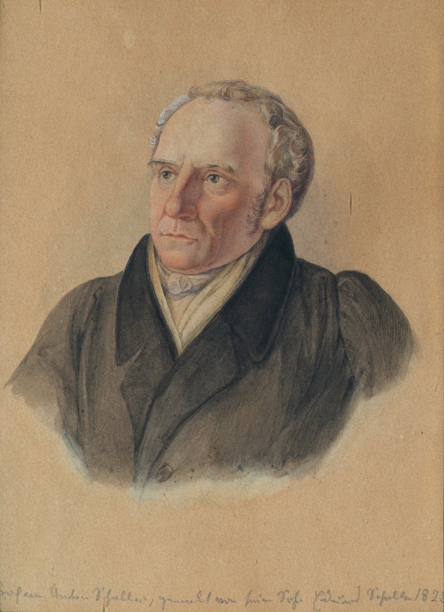 Profesör Anton Schaller (1773-1844), sanatçının babası by Eduard Schaller