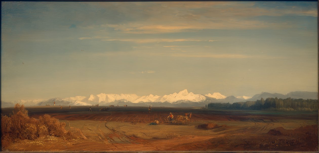Dağların önünde Bavyera manzarası by Eduard Schleich der Ältere