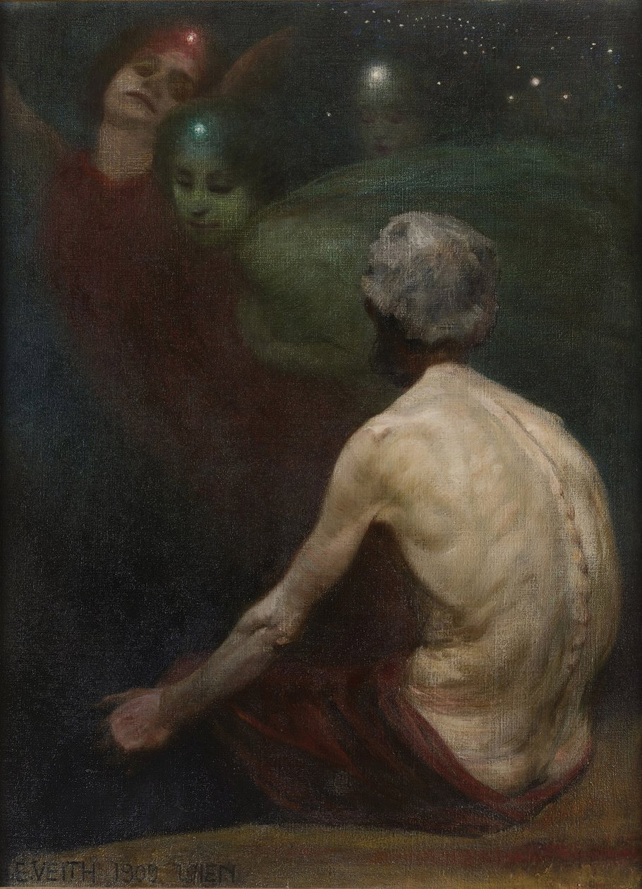 Cüce Alberich ve Rhinemaidens Ren Altını, 1909. by Eduard Veith