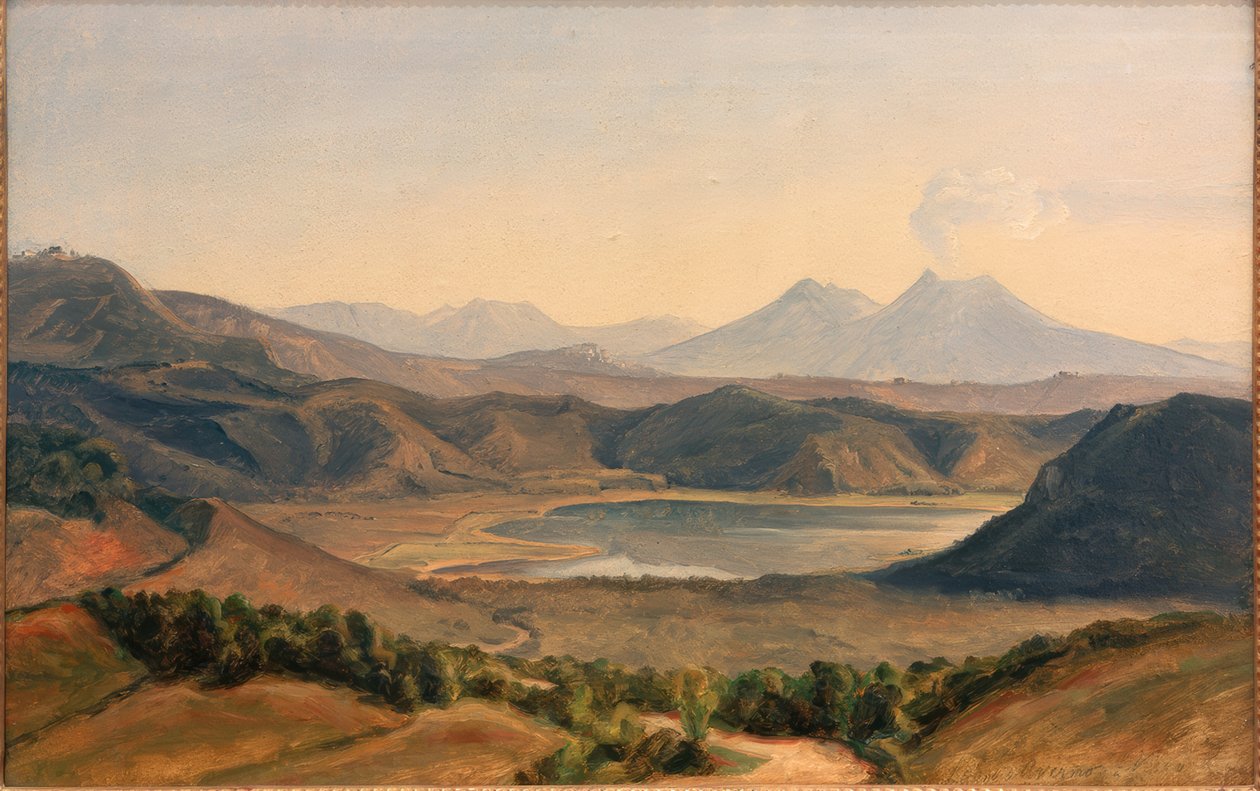 Averno ve Vesuv Gölü by Eduard Wilhelm Pose