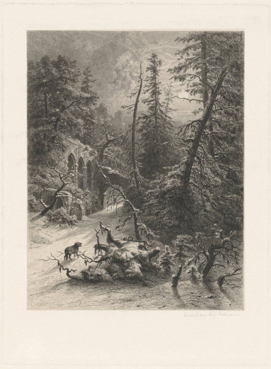 Kış by Eduard Willmann, after Julius Mařák
