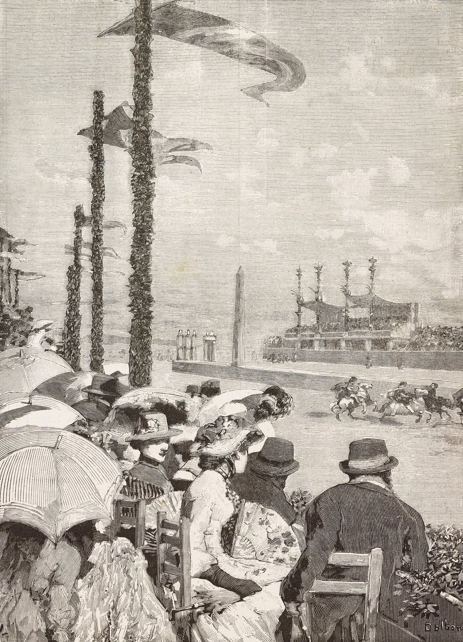 Pompeian festivallerinde at yarışları, Pompeii, İtalya, Edoardo Dalbono