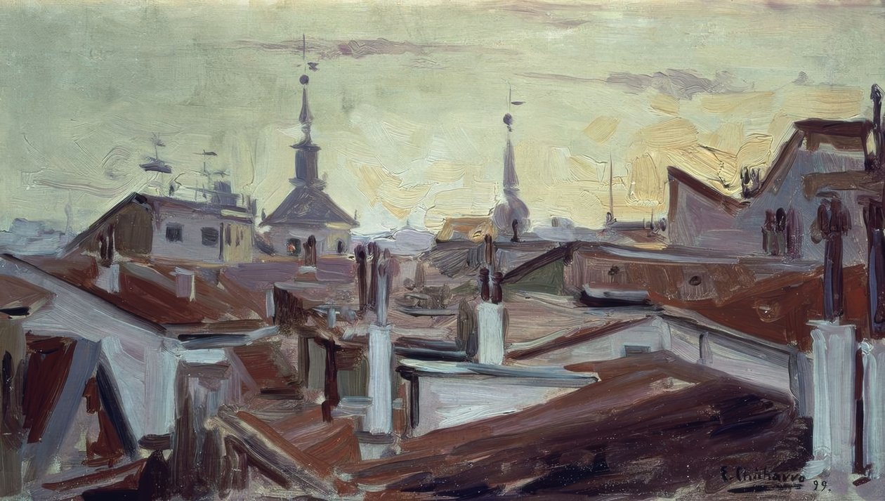 Madrid çatıları by Eduardo Chicharro y Agüera
