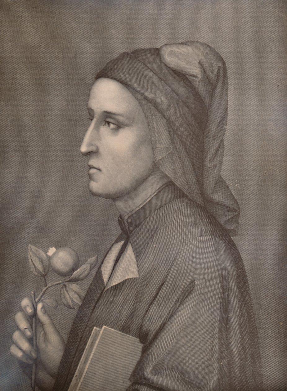 Dante Alighieri, İtalyan şair, 19. yüzyıl 1894 by Eduardo Chiossone