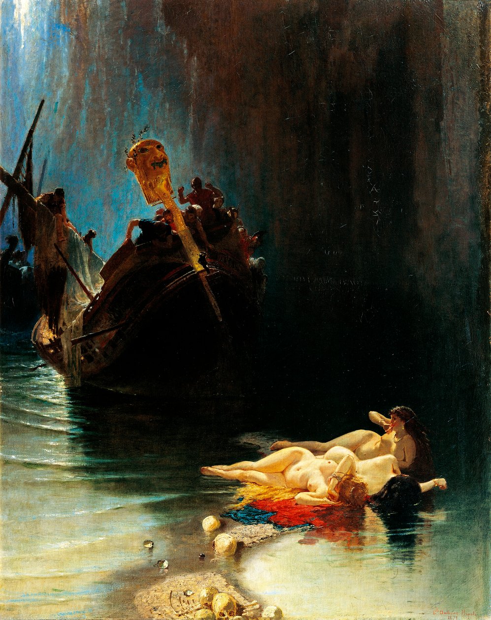 Sirenlerin efsanesi (tuval üzerine yağlı boya) by Eduardo Dalbono