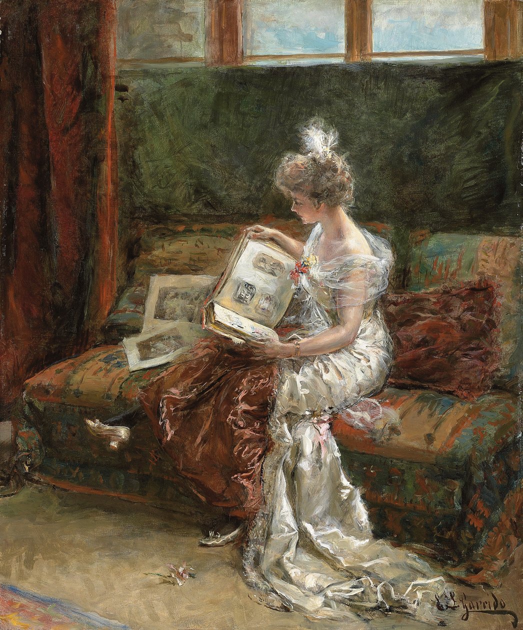Leonie Garrido bir Baskı Albümüne Bakıyor, by Eduardo Leon Garrido