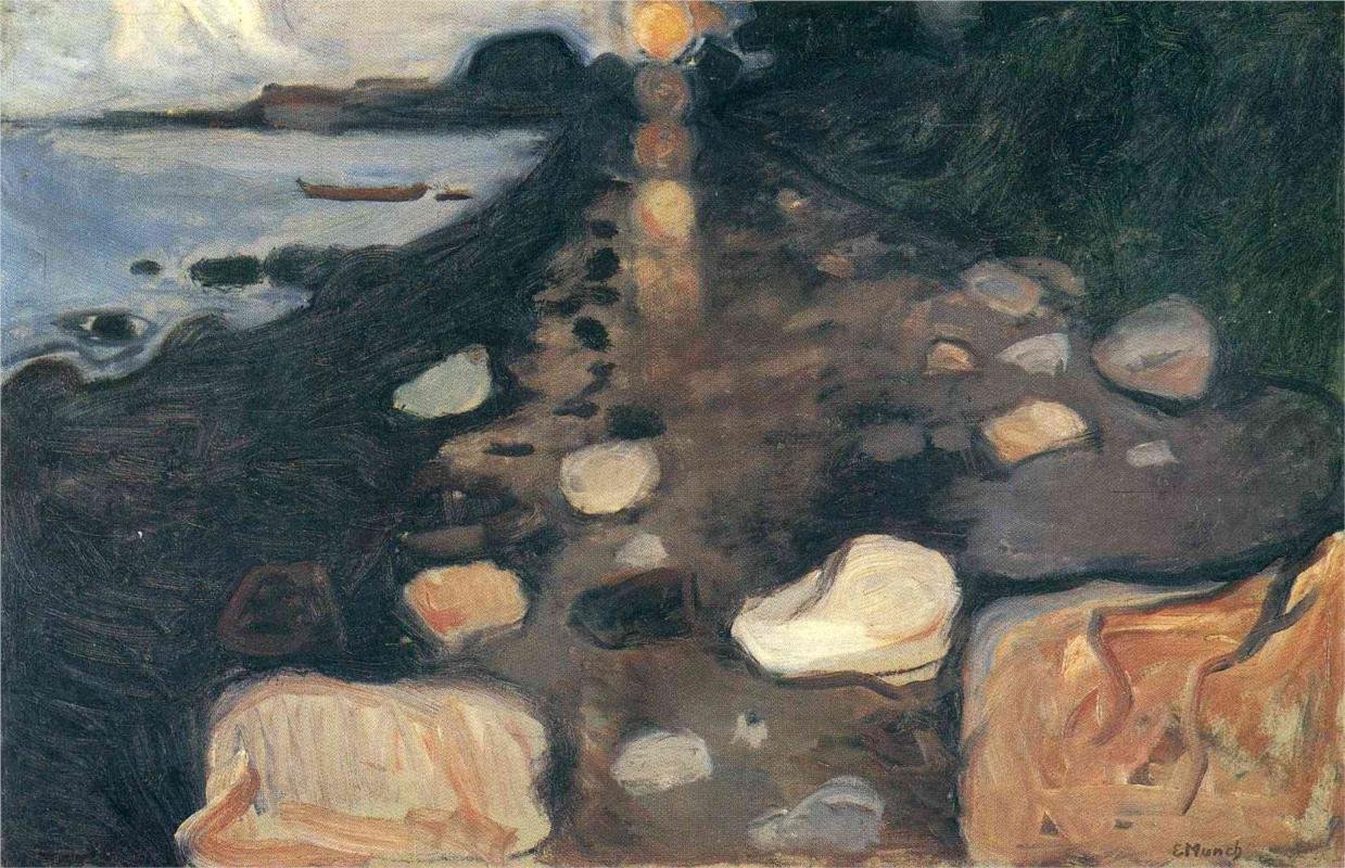 Sahilde Ay Işığı by Edvard Munch
